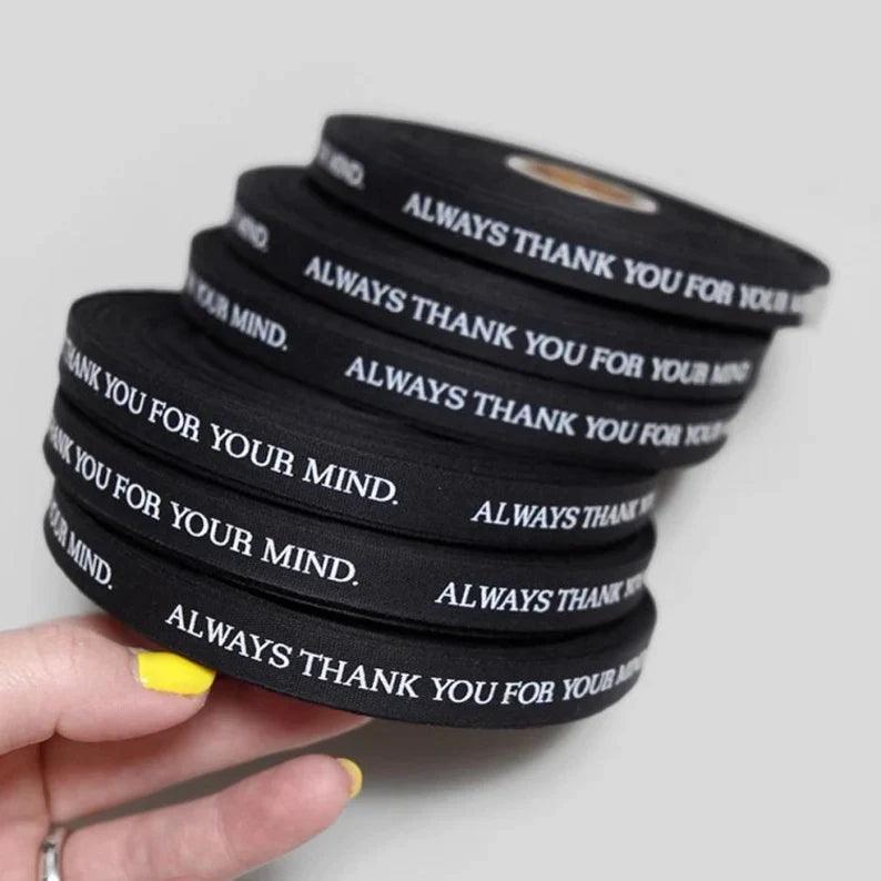 100 Yards Personalized Colorful Printed Cotton Ribbon | Custom Corporate Gifts, Wedding Favors - Wholesale Customized Store